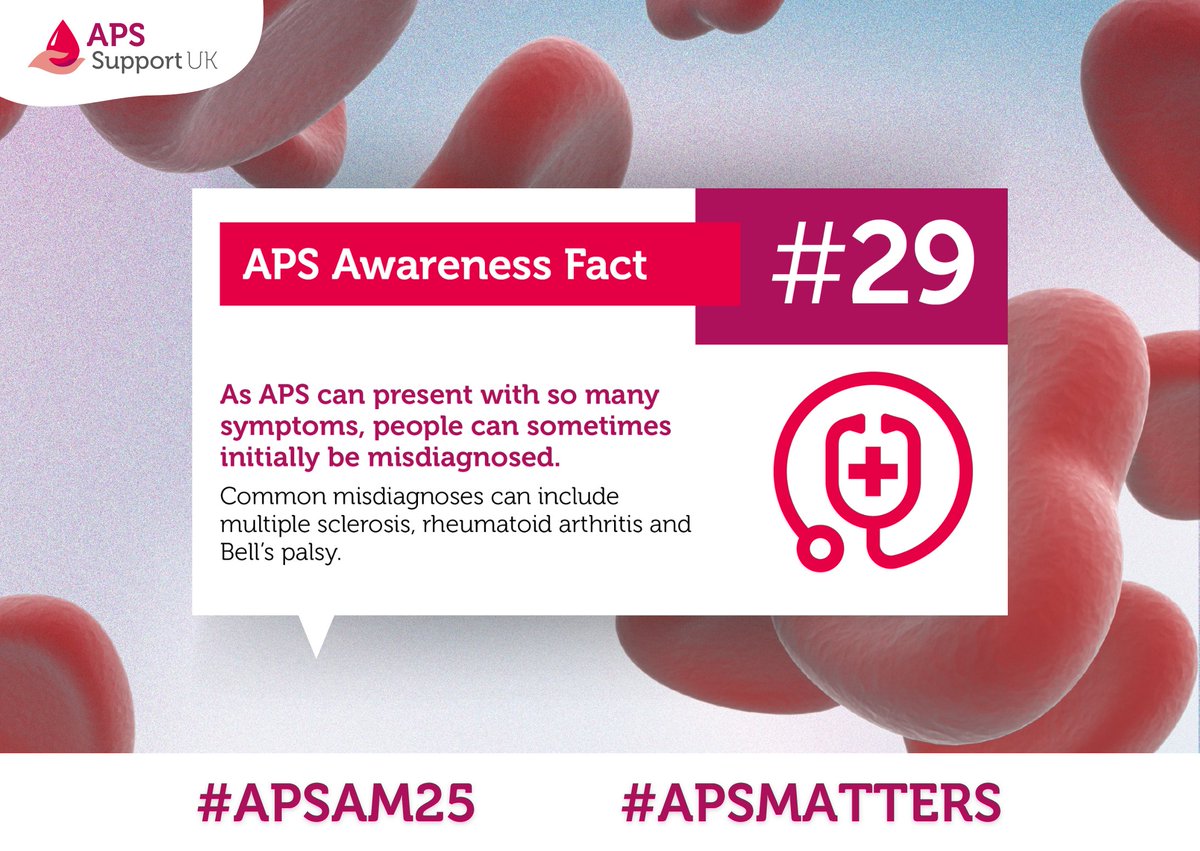 #AntiphospholipidSyndrome can mimic many other conditions—like #MultipleSclerosis, #RheumatoidArthritis, or Bell’s palsy—so misdiagnosis is common. If your symptoms don’t add up, ask about #APS.
🔗 cutt.ly/how-is-aps-dia…
#APSAM25 #APSMatters #RareDisease