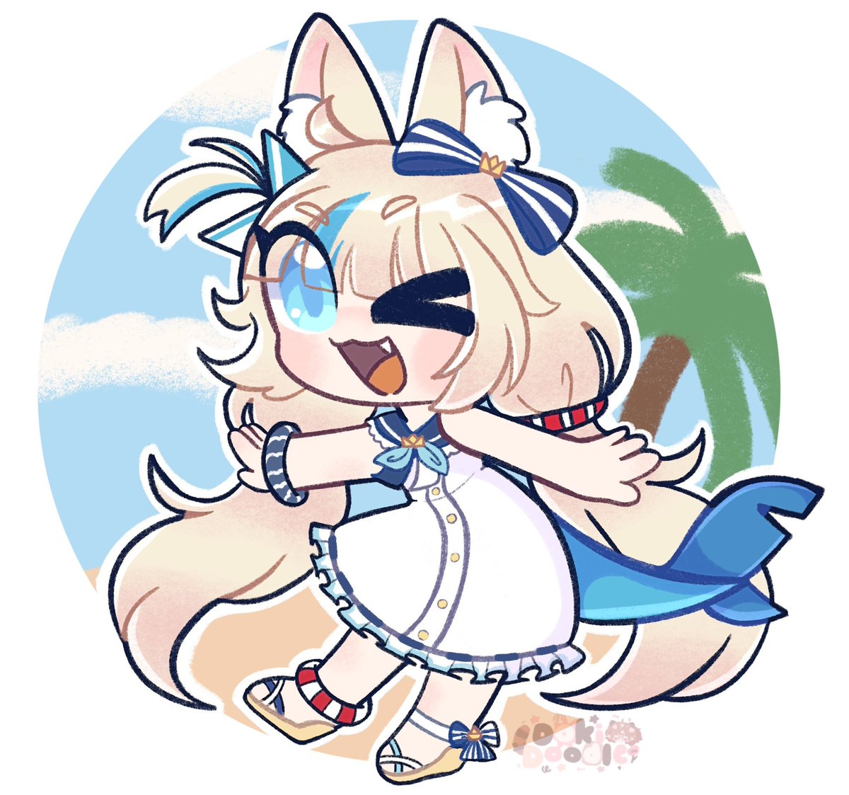 Que precioso el debut de la gran y poderosa Sameko! 💖💖💖!!
Les dejo un chibicito que hice, me encanto su modelito ✨

#samekosaba #saba #sabart 💖