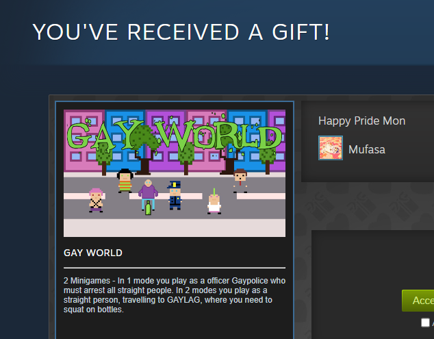 dawg im not playing no Gay World