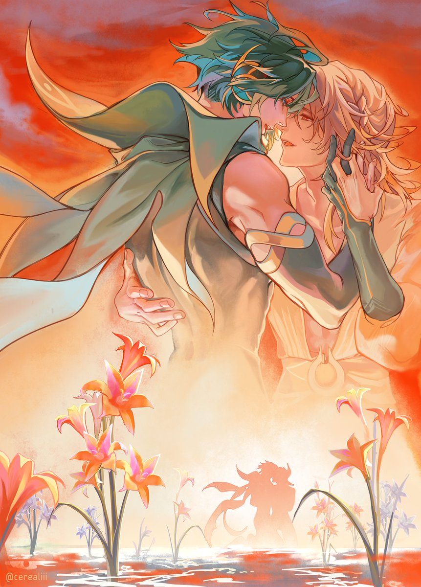 🏛️🌱sandhof lilies after the rain~
Drawn for sunburst #kavetham flowers zine :3
#Alhaitham #Kaveh
