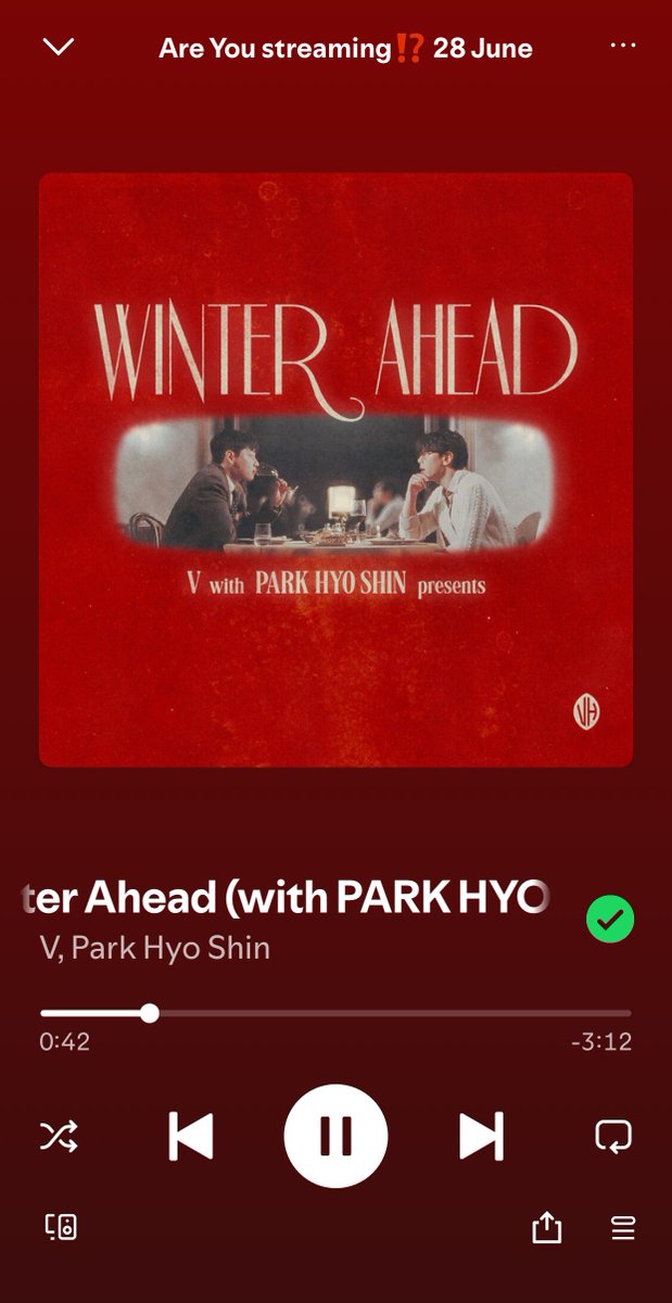 Gull_0209's tweet photo. @spotifyforV https://t.co/fEvNb1rDmz