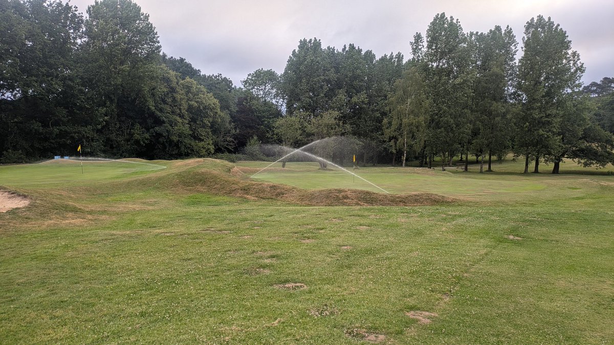 Good morning all , to those who say we don't water  enough , try telling that to the #greenkeeper who are in before 5am watering pretty much every day at the moment , although don't be too sarcastic with them early in the morning as you may get quite a sharp response 😉.. #golf