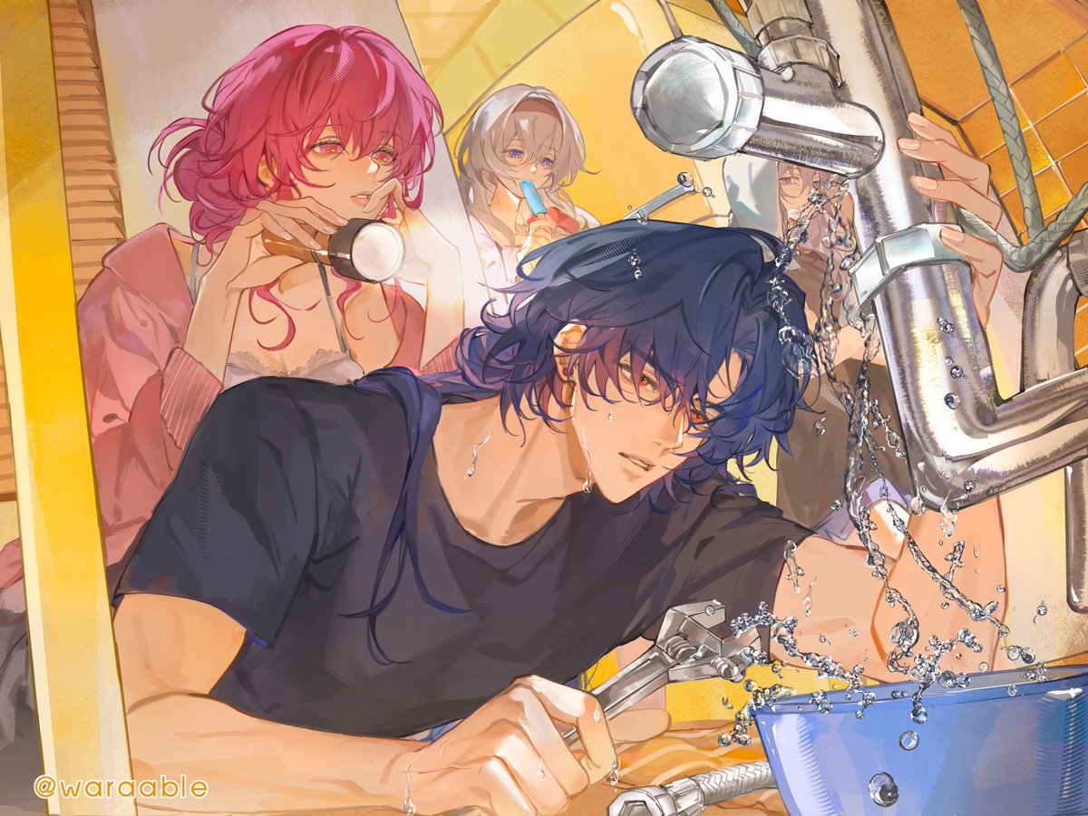 Being the only man in the house.... 🤭
#StellaronHunters #HonkaiStarRail #Blade