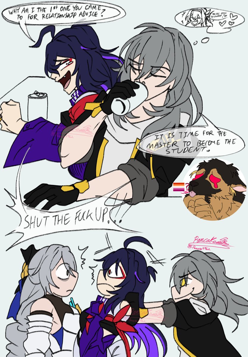 Pancake4962's tweet image. #bronseele #Stellefly #HonkaiStarRail #hsr #Bronya #BronyaRand #Seele #Stelle