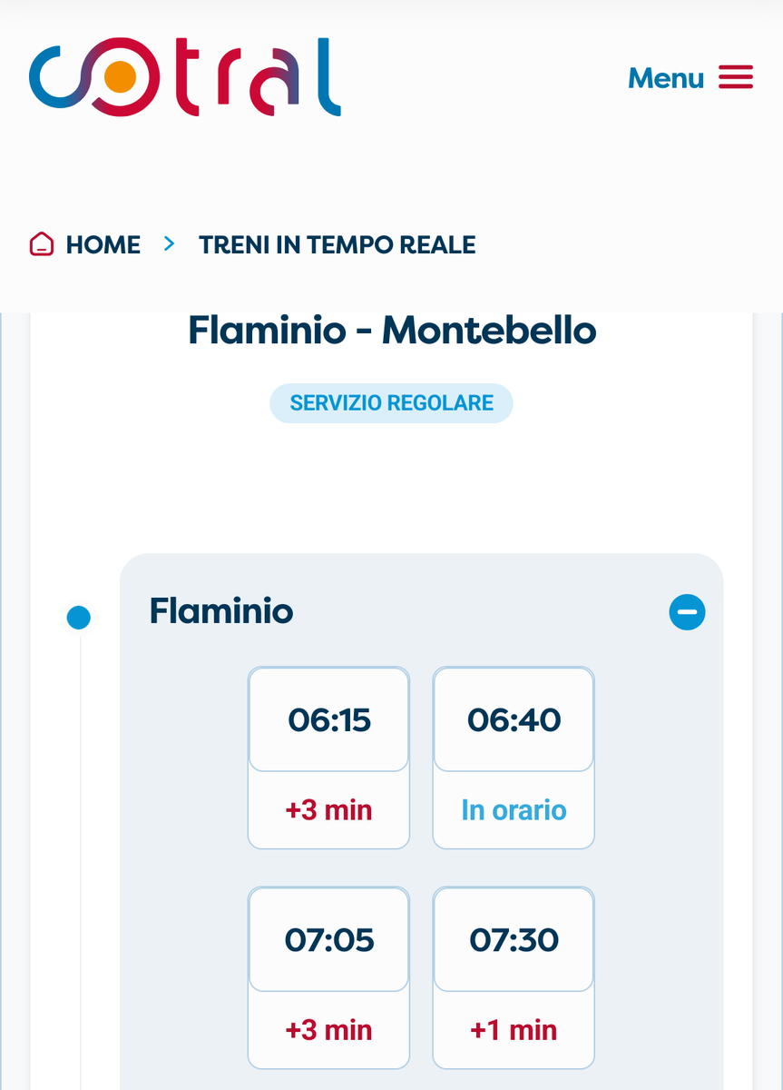 Ugo Quinzi (@quinziugo) on Twitter photo Servizio regolare.
Su 4 treni 3 sono in ritardo.
Più regolare di così!
cc <a href="/TUTraP_APS/">TUTraP-APS</a> <a href="/PendolariRMNord/">Pendolari Roma Nord</a> <a href="/rosati_fabio/">Fabio Rosati 🇮🇹</a> Servizio regolare.
Su 4 treni 3 sono in ritardo.
Più regolare di così!
cc <a href="/TUTraP_APS/">TUTraP-APS</a> <a href="/PendolariRMNord/">Pendolari Roma Nord</a> <a href="/rosati_fabio/">Fabio Rosati 🇮🇹</a>