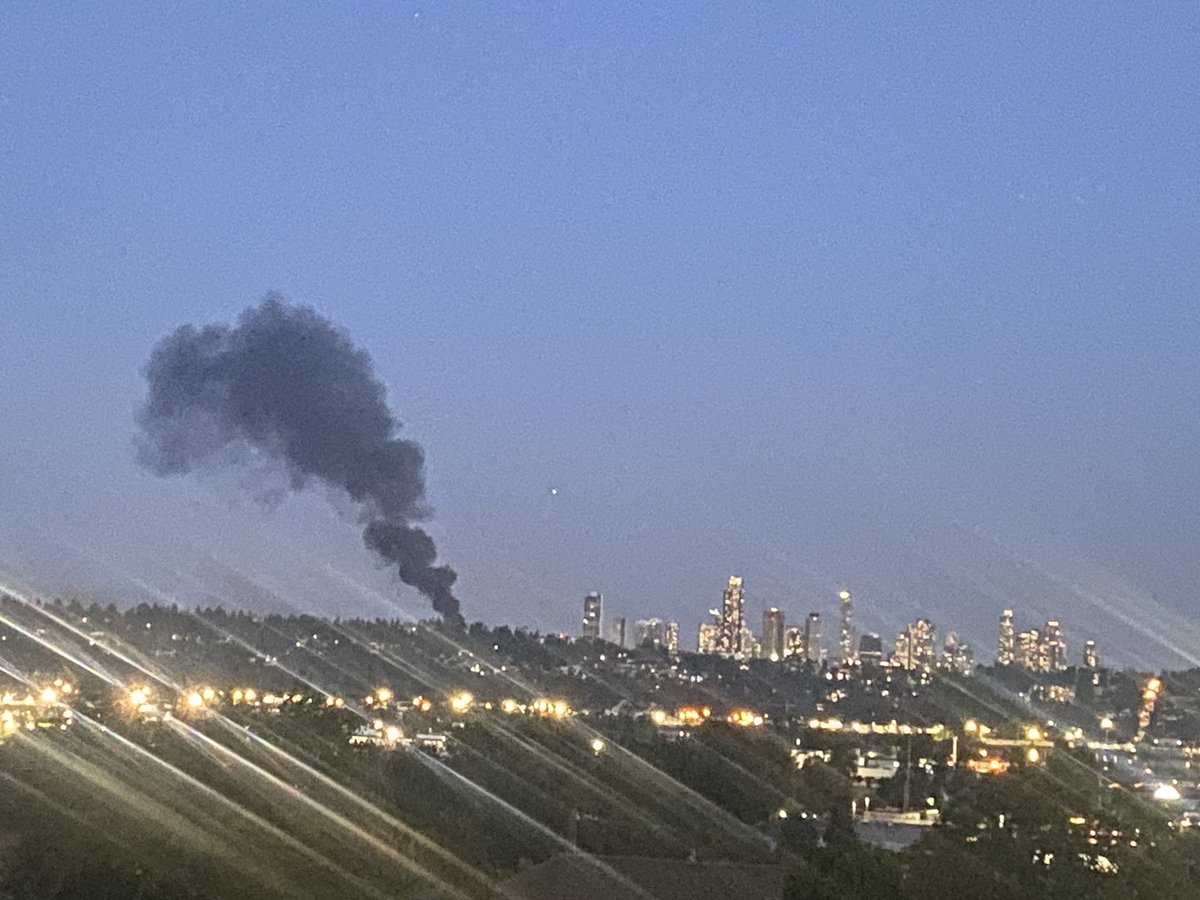 Surrey BC fire picture taken from Coquitlam #surrey #surreyfire