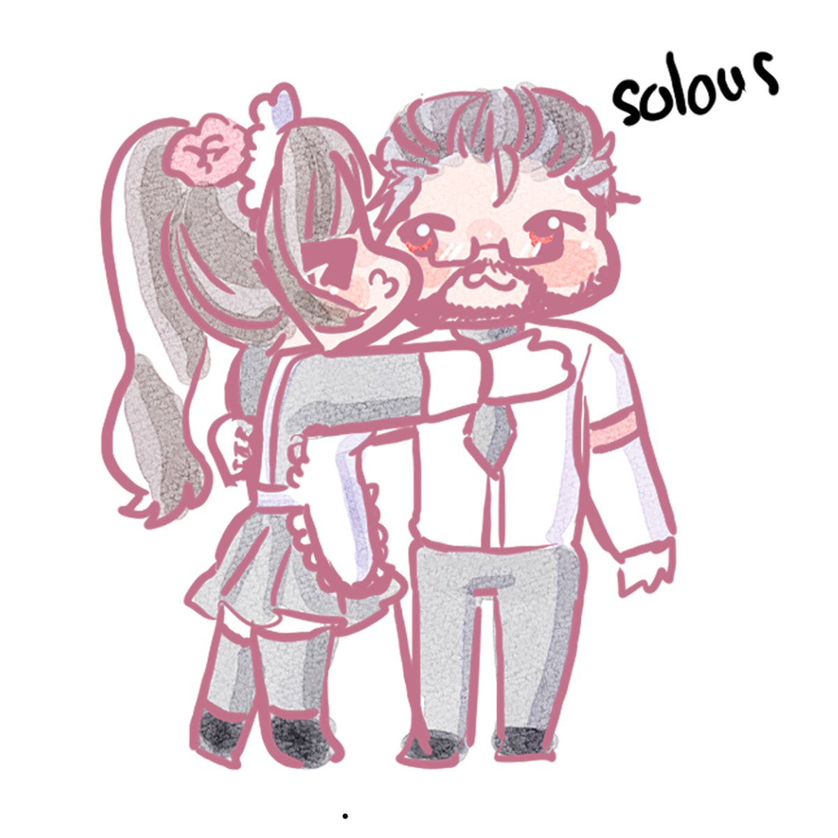 Chibi doodle by the ever talented <a href="/beegbuns/">bun 🐾🦴</a> , I will cherish it always. #Solousart #Vtuber