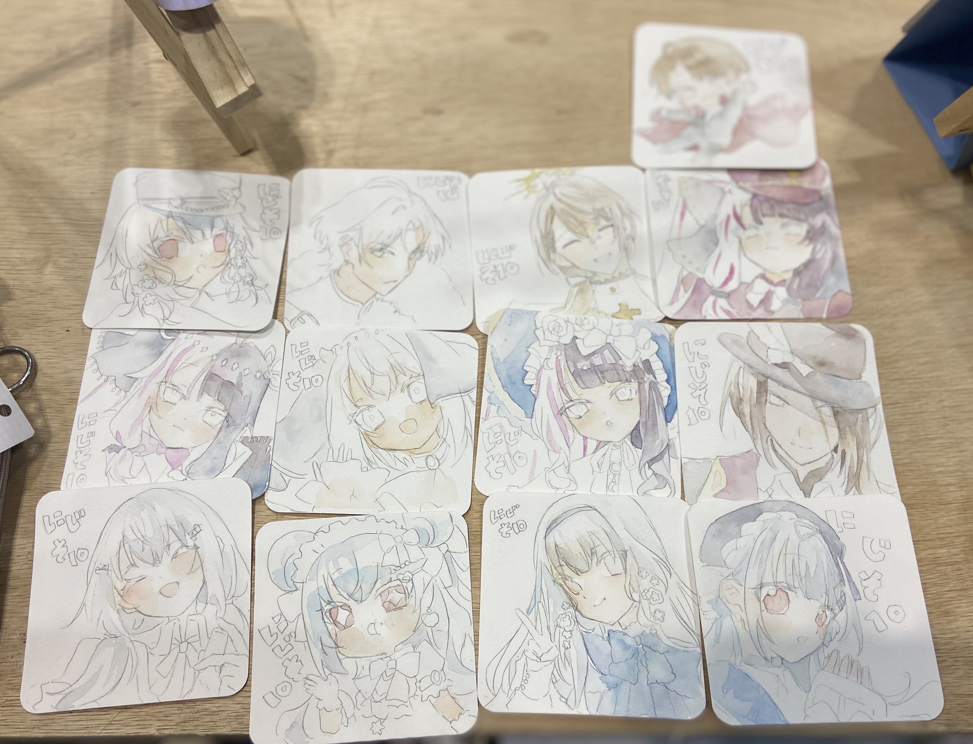 Amazon | えはがき 漫画の女の子の装飾カード防水両面イラスト