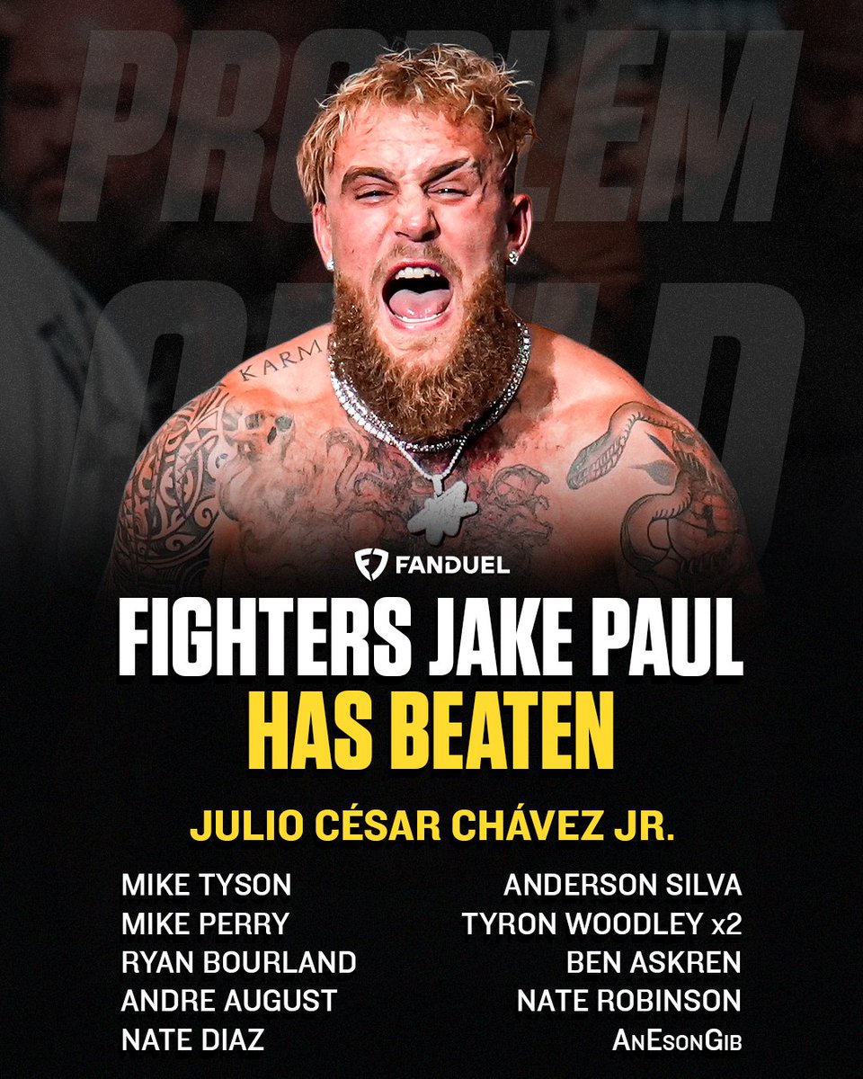 FDSportsbook's tweet image. JAKE PAUL: THE PROBLEM CHILD 😤

An incredible resume 🫡

#PaulChavez
