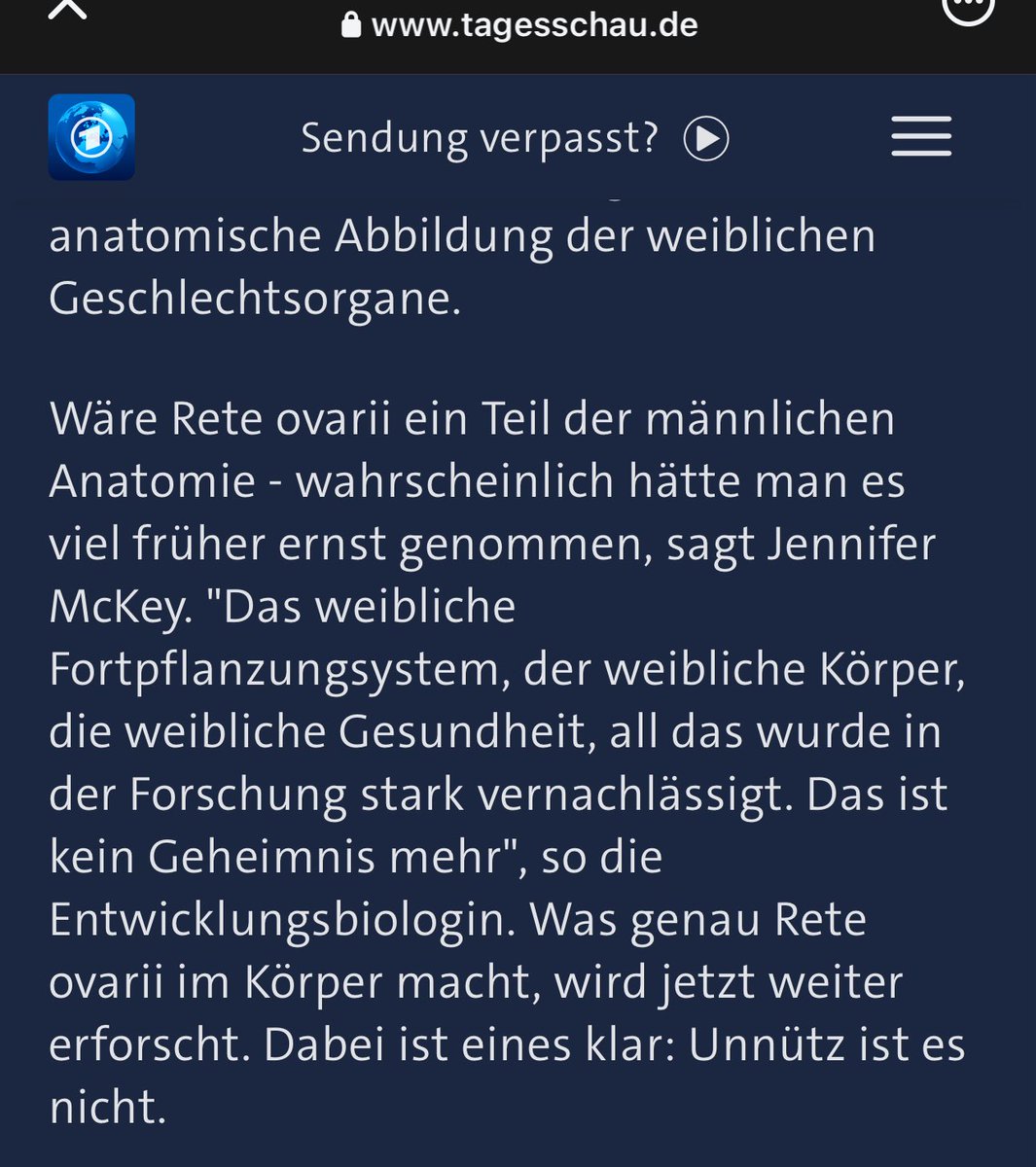 Bis vor knapp 150 Jahren durften Frauen nicht Medizin studieren. Männer unter sich entschieden ganze weibliche Organe zu ignorieren und als nutzlos einzustufen. Sie wurden aus Lehrbüchern entfernt. 
Jetzt werden sich richtig erforscht. 
Von Frauen.