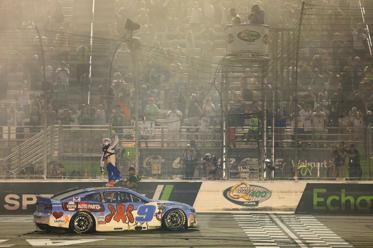 TeamHendrick's tweet photo. The No. 9 is officially the Atlanta race winner! https://t.co/SxAxkTkMDL