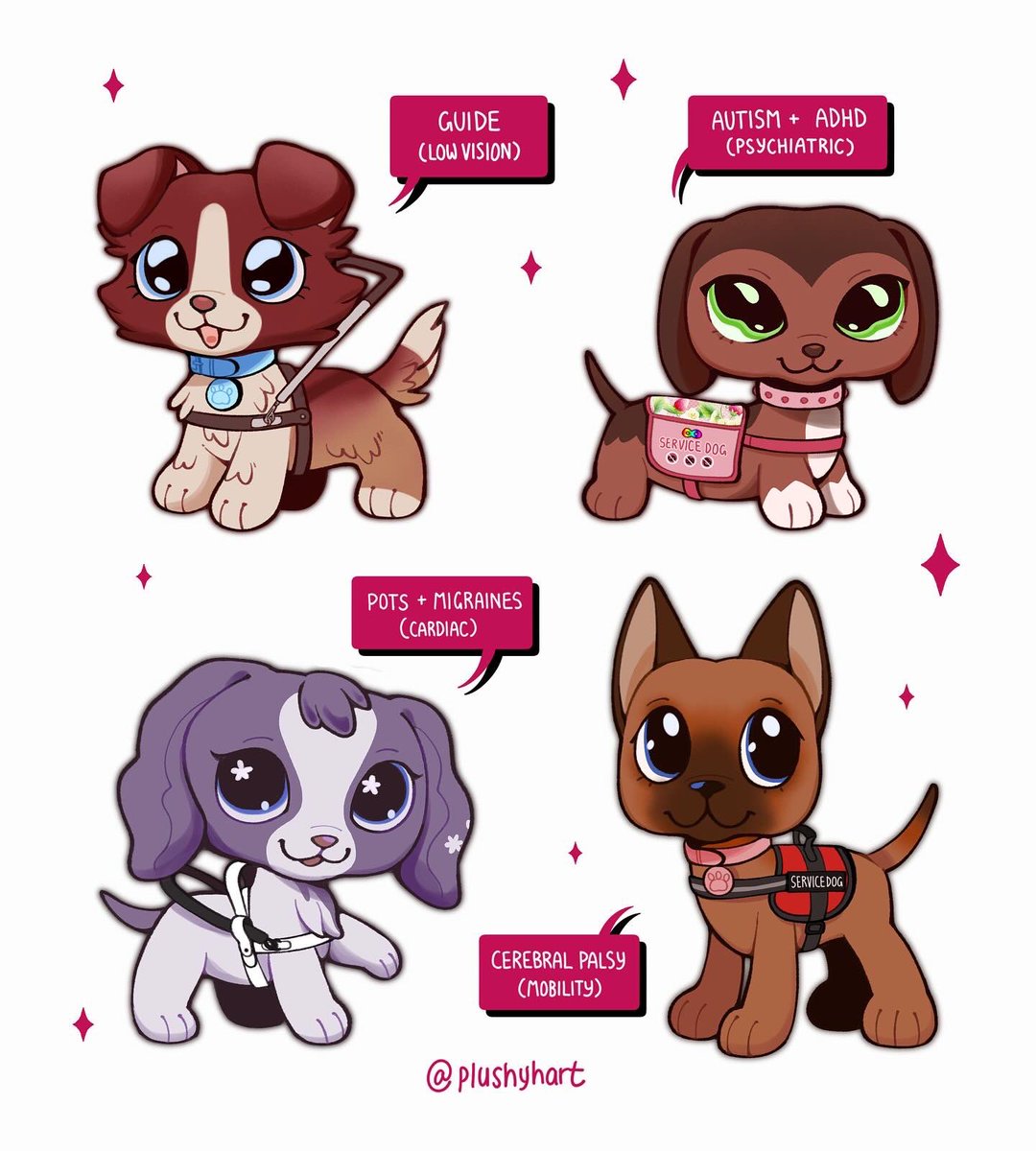 plushyhart's tweet image. LPS service dogs💖🧸