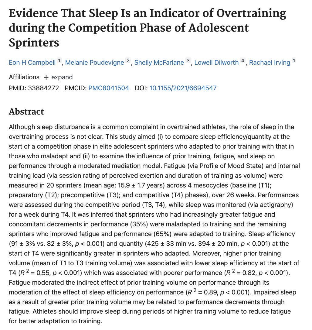 Physiohub101's tweet photo. 😴 Did you know overtraining can negatively affect your sleep?

📖 A study by Campbell in 2021 revealed that overtraining is linked to reduced sleep efficiency, shorter sleep duration, and lower overall sleep quality.

🧬 Poor sleep can lead to decreased glycogen stores, impaired hormone function, and weakened immunity—bad news for any athlete.

🛌 Recovery isn’t just about muscle repair; it’s also about quality rest.

🕊️ Avoid overtraining, prioritize sleep, and allow your body to recharge for optimal performance.