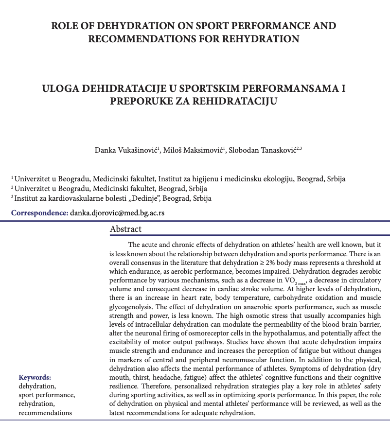Physiohub101's tweet photo. 💧 Did you know poor hydration can hurt both strength and endurance performance?

📊 A 2024 study by Vukašinović found that dehydration reduces VO₂ max, circulatory volume, and cardiac stroke volume, impairing aerobic performance.

🏃‍♂️ Other research shows dehydration can also decrease maximal strength and sprint speed.

🥤 To optimize performance, hydrate consistently before, during, and after exercise.

🔍 Monitor your urine color and body weight for hydration status, and use electrolyte drinks during prolonged or intense workouts.