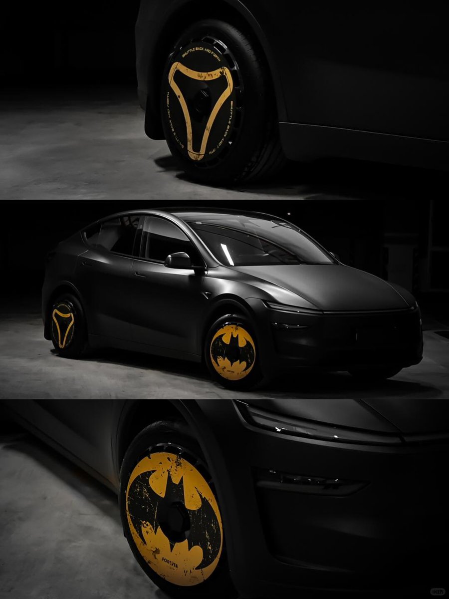 DriveGreen80167's tweet photo. So cool — battle-worn edition! 🔥
#WheelCapMods #TeslaUpgrades $tsla #Batman #ModelYRefresh #Model3 #ModelY #TeslaStyle #CustomLook https://t.co/6WRbiWpYGR