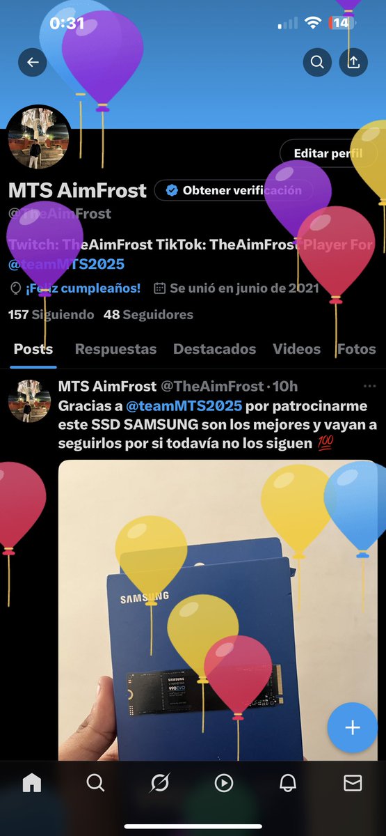 TheAimFrost's tweet photo. Globoooos, 19 Años https://t.co/W9Y36AJvQ9