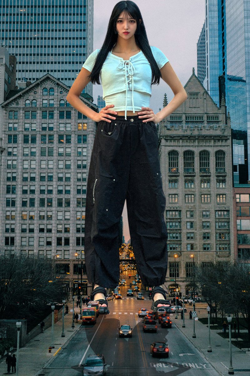 R3kacutioner's tweet image. Giantess Intersection. #sizetwitter #giantess
model: @miramira_184cm