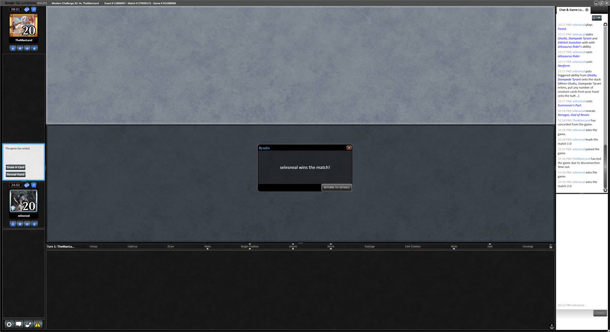 Richard Neal (@selesneal) on Twitter photo Hey <a href="/MatFerVaz/">Mateo Ferreira (TheManLand)</a>, do you normally disconnect after you lose a game on MTGO? I understand being frustrated, but I'd expect better from a <a href="/worldlycounsel/">Worldly Counsel Heavy Play</a> member. Hey <a href="/MatFerVaz/">Mateo Ferreira (TheManLand)</a>, do you normally disconnect after you lose a game on MTGO? I understand being frustrated, but I'd expect better from a <a href="/worldlycounsel/">Worldly Counsel Heavy Play</a> member.