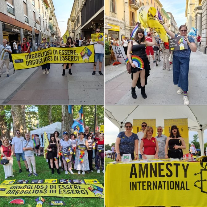 Il 31 maggio ad #Alessandria
ALESSANDRIA PRIDE 2025
Corpi Ribelli
Non esistono odio, violenza o discriminazioni che possano far tacere la voce di chi lotta per i diritti e crede che le diversità siano un bene prezioso.
Grazie ad <a href="/AmnestyNovara/">Amnesty International - Novara</a> 
<a href="/amnesty/">Amnesty International</a> <a href="/amnestyitalia/">Amnesty Italia</a>