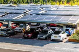 JamesMelville's tweet photo. Covering car parks with solar panels makes a hell of a lot more sense than covering productive farmland with solar panels. https://t.co/ckM1iWtTFr