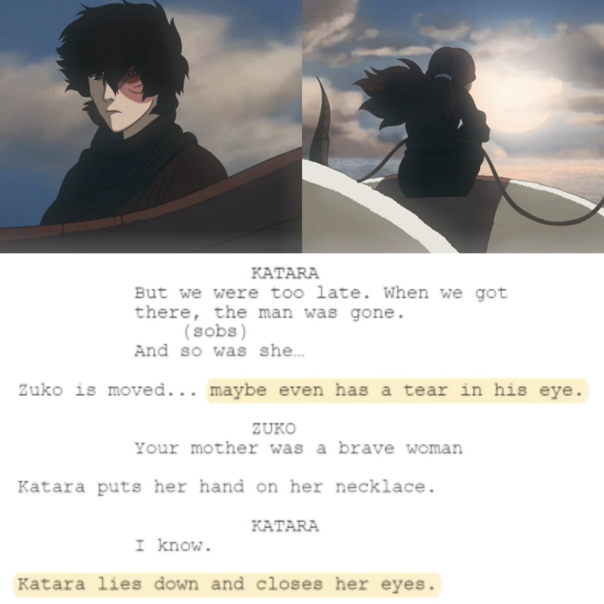 blutaraarchive's tweet photo. Daily reminder that zuko was about to cry hearing kataras backstory 
#zutara #atla https://t.co/YPt9Pw8nfy