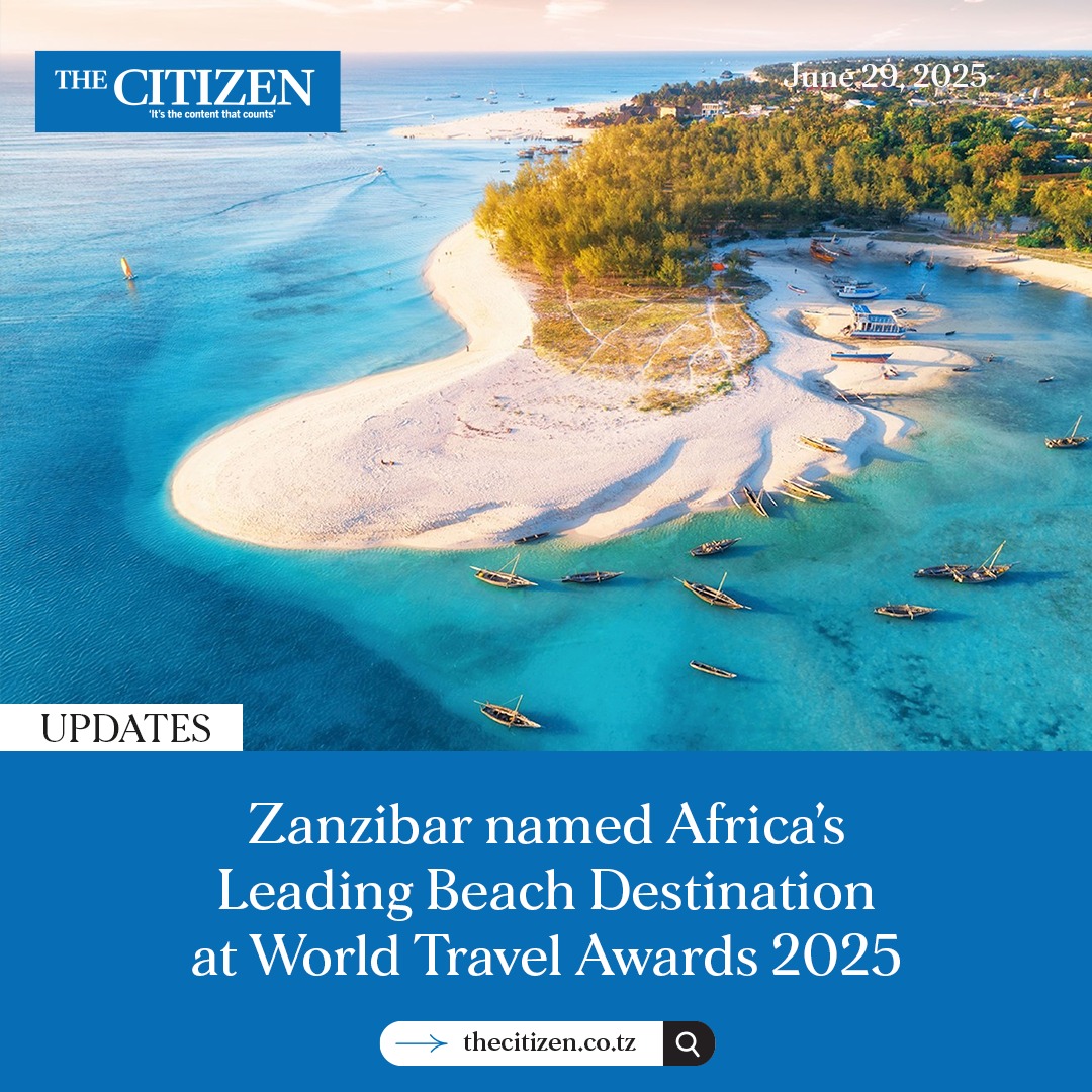 ZANZIBAR BEST IN AFRICA 

Tanzania’s Zanzibar Island has been crowned Africa’s Leading Beach Destination at the 2025 World Travel Awards, solidifying its place among the world’s most iconic coastal escapes.

Famed for its white sandy beaches, turquoise waters, luxury resorts, and