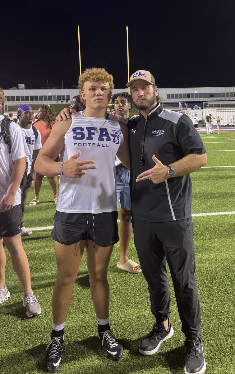 Harrison Bargy (@bargyharrison) on Twitter photo Thank you so much <a href="/Coach_Jaheim/">Jaheim Mullen</a> for the invite to <a href="/SFA_Football/">Lumberjack Football</a> camp! I had an awesome time and learned a lot. Also great to finally meet <a href="/Coach_RogersSFA/">Cameron Rogers</a> looking forward to staying in touch! #Grateful #GreatCamp
#sfafootball #AxeEm
<a href="/coachrsmith12/">Coach Ryan Smith</a> <a href="/freezysmalls/">Freezy Smalls II</a> <a href="/coachcilumba/">Wallstreet Athletes /WSA BIGS /Wall Street 7v7</a> Thank you so much <a href="/Coach_Jaheim/">Jaheim Mullen</a> for the invite to <a href="/SFA_Football/">Lumberjack Football</a> camp! I had an awesome time and learned a lot. Also great to finally meet <a href="/Coach_RogersSFA/">Cameron Rogers</a> looking forward to staying in touch! #Grateful #GreatCamp
#sfafootball #AxeEm
<a href="/coachrsmith12/">Coach Ryan Smith</a> <a href="/freezysmalls/">Freezy Smalls II</a> <a href="/coachcilumba/">Wallstreet Athletes /WSA BIGS /Wall Street 7v7</a>