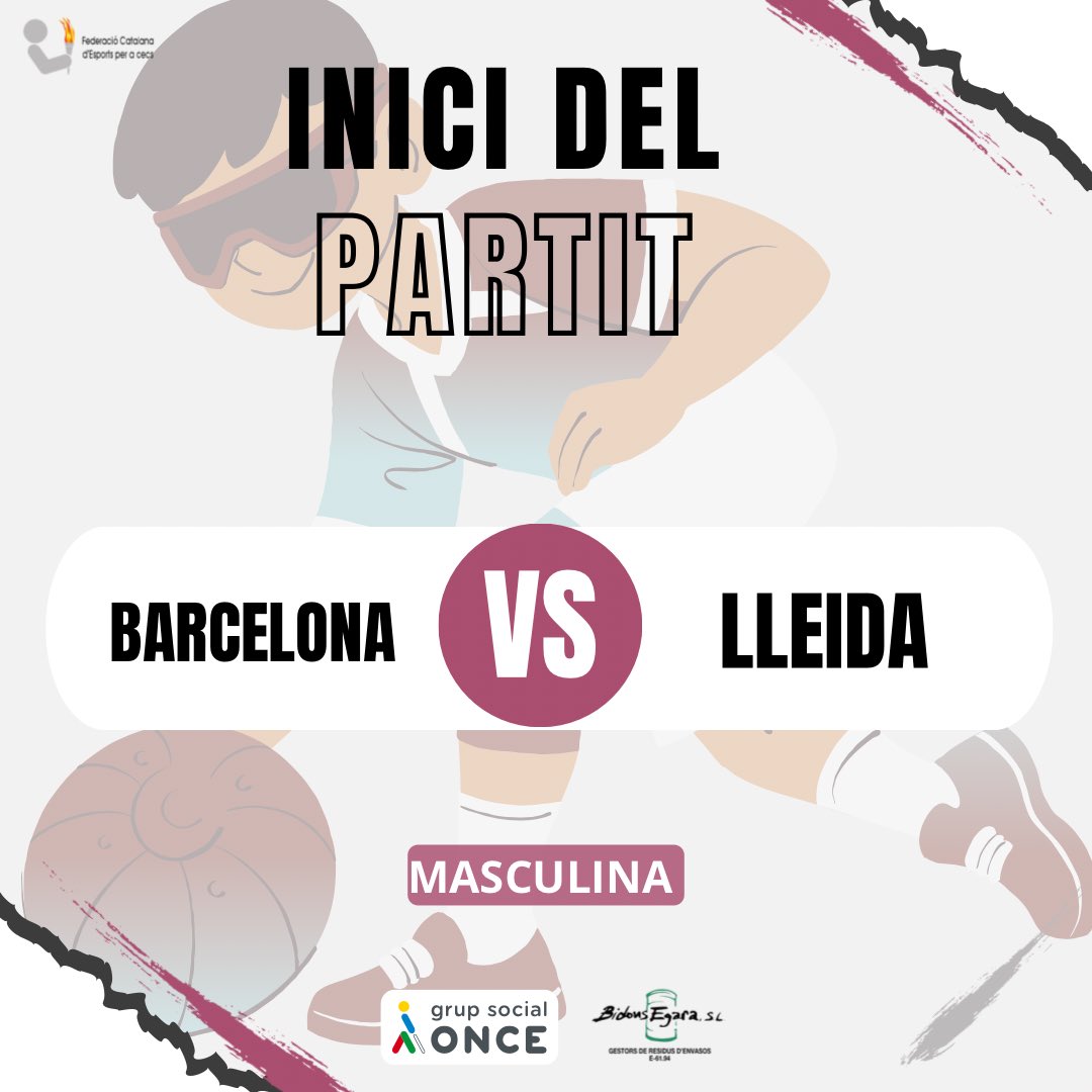 ✨ Bon dia! Comença una nova jornada en el campeonat de Catalunya de Goalball! 

COMENÇA EL PARTIT!
BARCELONA 🆚 LLEIDA 

Recordeu que podeu veure els partits en directe: youtube.com/live/dQEnNUOJJ…