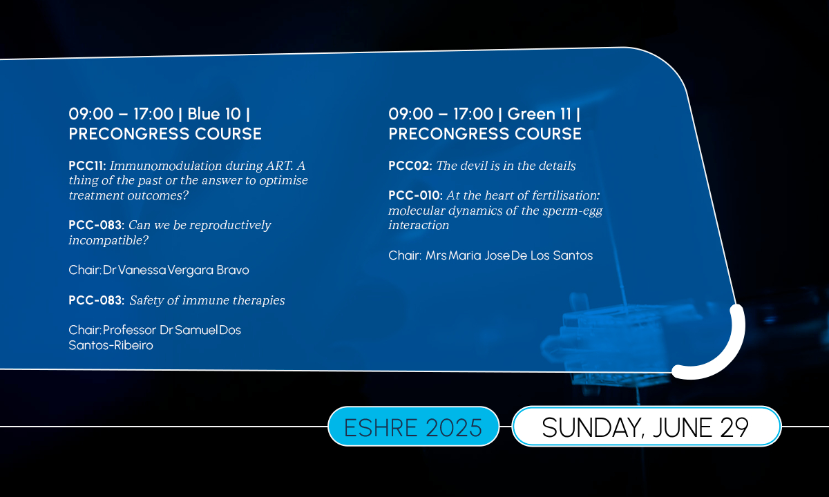 Before the official agenda of #ESHRE20205 kicks off, our experts are already contributing to key conversations. Don't miss the precongress courses today, where essential topics meet leading voices in reproductive medicine.