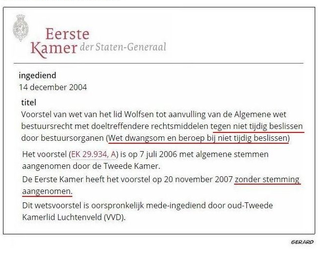 #Dwangsommen
Asieladvocaten maken dankbaar gebruik van de wet  die in 2007 door de Eerste Kamer is aangenomen om enorme sommen geld af te dwingen voor asielzoekers die lang op een beslissing wachten.