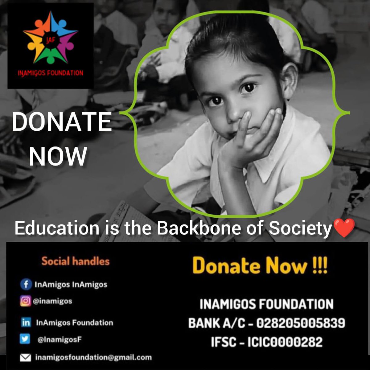 Tap2EarnBot's tweet photo. Help Inamigos Transform Lives 🌱

At *Inamigos Foundation*, we’re building brighter futures through education, innovation, and community empowerment.

IF you are Donating Kindly Share screenshot with us

#InamigosFoundation #ImpactTogether #FundraisingForChange #SupportHope https://t.co/QCDHMUKJak