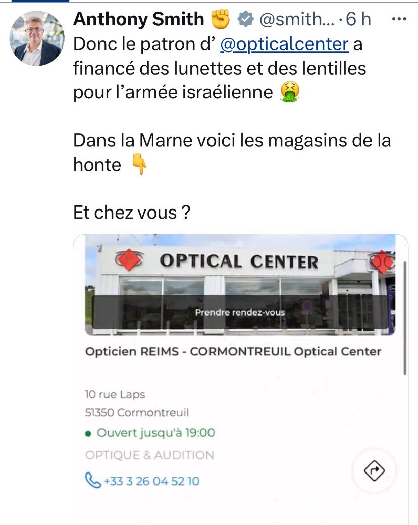 Fernand Naudin 🇫🇷🫶🇮🇱 (@monsieurnaudin) on Twitter photo L’ultra-gauche <a href="/FranceInsoumise/">La France insoumise</a> sous l’impulsion de <a href="/smith51_a/">Anthony Smith ✊</a> veut dénoncer les commerces tenus par des Juifs.
Oui, vous avez bien lu. En France. En 2025. Les heures sombres et nauséabondes se rejouent. Glaçant !
L’étoile jaune n’est plus très loin avec ces tarés !
Espérons L’ultra-gauche <a href="/FranceInsoumise/">La France insoumise</a> sous l’impulsion de <a href="/smith51_a/">Anthony Smith ✊</a> veut dénoncer les commerces tenus par des Juifs.
Oui, vous avez bien lu. En France. En 2025. Les heures sombres et nauséabondes se rejouent. Glaçant !
L’étoile jaune n’est plus très loin avec ces tarés !
Espérons