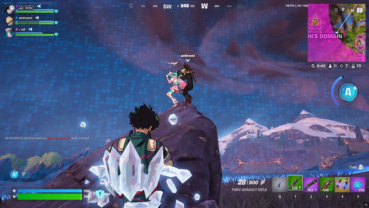 deku in the diamond cuck chair watching miku and bakugo