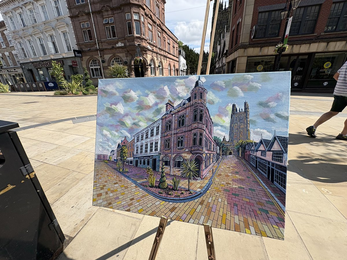 Mikey Jones (@mikeyjonesart) on Twitter photo Back again painting Wrexham high street. <a href="/wrexham/">Wrexham.com</a> #Wrexham Back again painting Wrexham high street. <a href="/wrexham/">Wrexham.com</a> #Wrexham