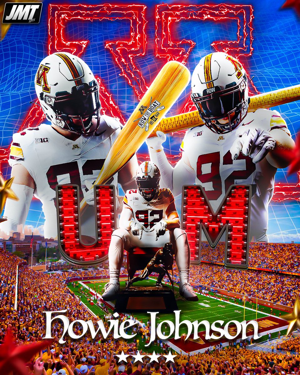 Recent graphic for 4⭐️
University of Minnesota commit <a href="/Howie_Johnson92/">Howie Johnson</a> 
DM for any work!