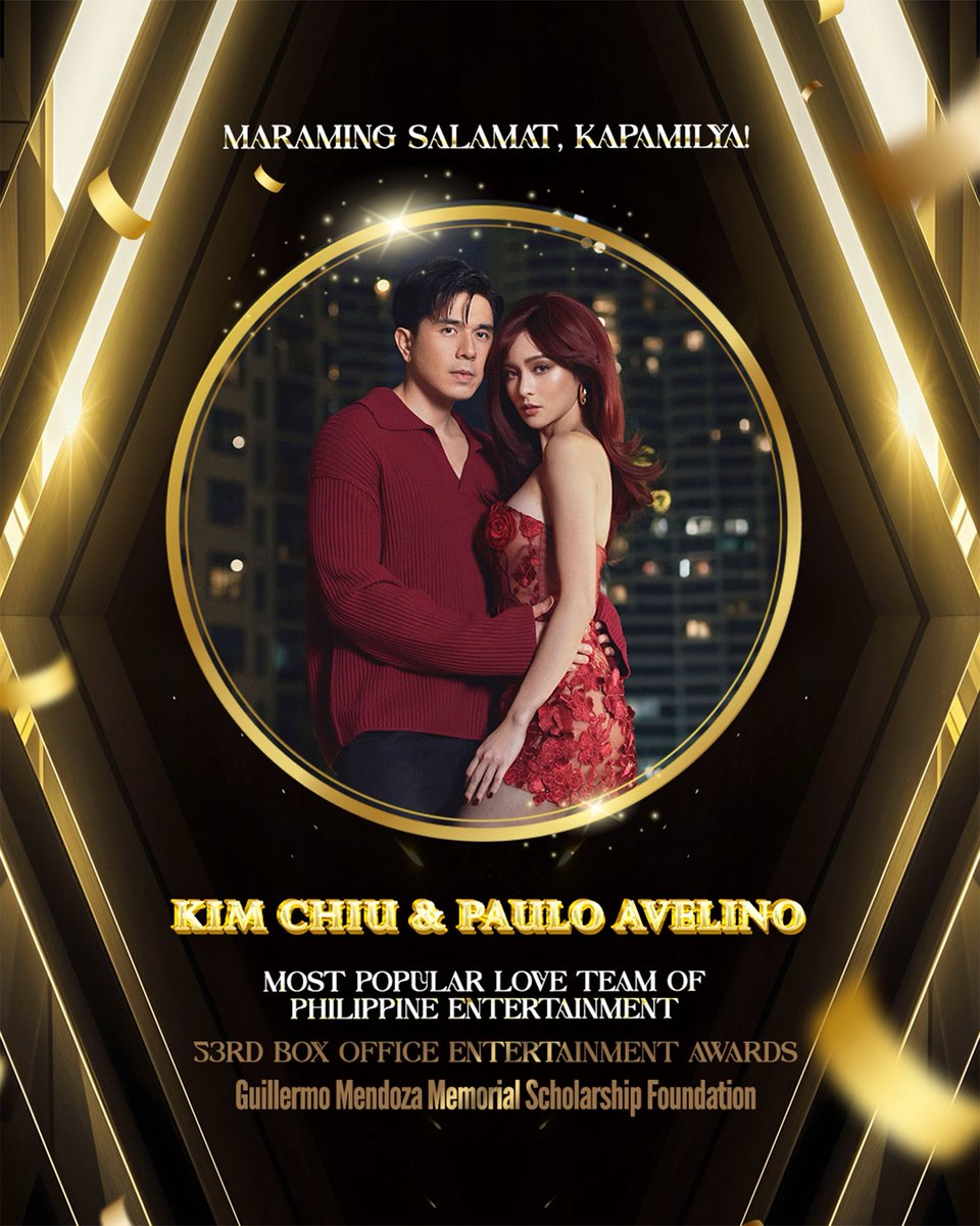 ASAPOfficial's tweet photo. ✨ Congratulations to all the winners of the 53rd Box Office Entertainment Awards by the Guillermo Mendoza Memorial Scholarship Foundation! 🏆🎉

Your talent, passion, and dedication continue to light up the industry and inspire fans everywhere.
Mabuhay ang world-class Pinoy entertainment! 💙🎬🎶
#53rdBoxOfficeEntertainmentAwards #GuillermoAwards2025 #ASAPheadliners