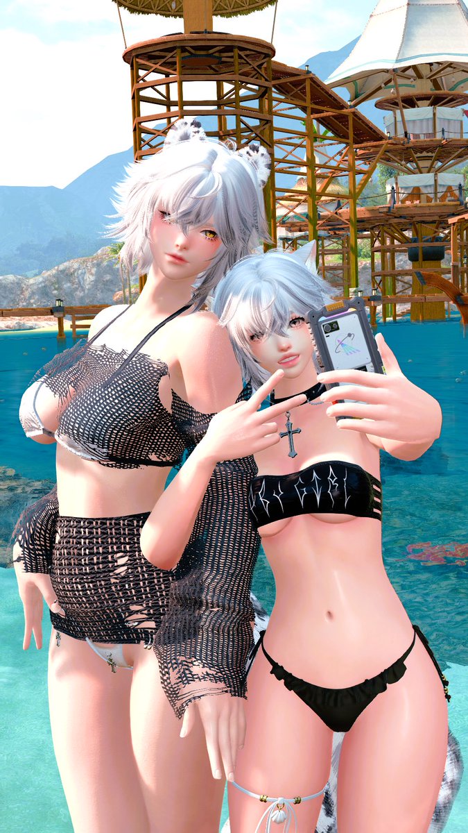 Kafe_ffxiv's tweet image. Beach outing with mama〜

@mqiraXIV