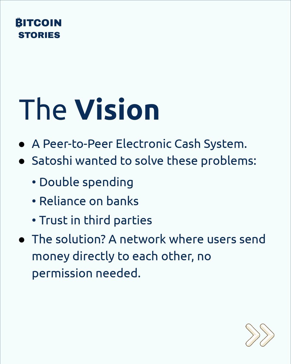 BitcoinStories1's tweet photo. What is the Bitcoin Whitepaper?
It’s the blueprint for the future of money.
Just 9 pages long—yet it sparked a revolution.

Published in 2008, it proposed a new kind of system:
✅ Open
✅ Global
✅ Trustless
✅ Free from control

#Bitcoin #SoundMoney #SatoshiNakamoto https://t.co/O0Sz7xuPvf