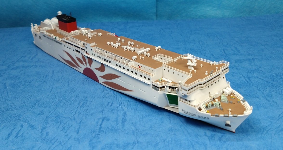 さんふらわあ　(くれない・むらさき)　スケールモデルキット　2個セット　フェリー さんふらわあ (くれない・むらさき) スケールモデルキット 2個セット