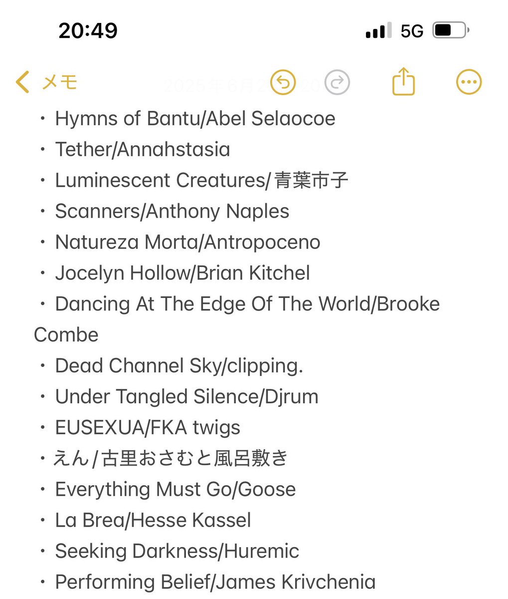 snkj6's tweet image. 上半期の良かったやつ30枚です
リストはA to Zです