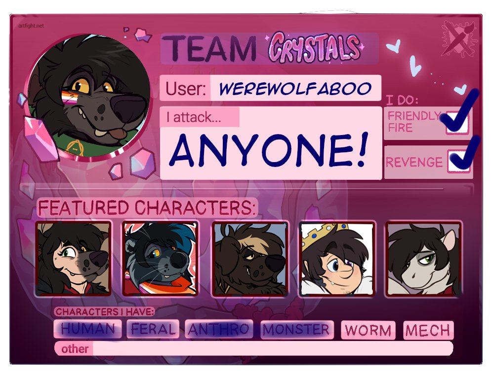 Gonna try and take part in artfight this year but no promises ;w; artfight.net/~Werewolfaboo