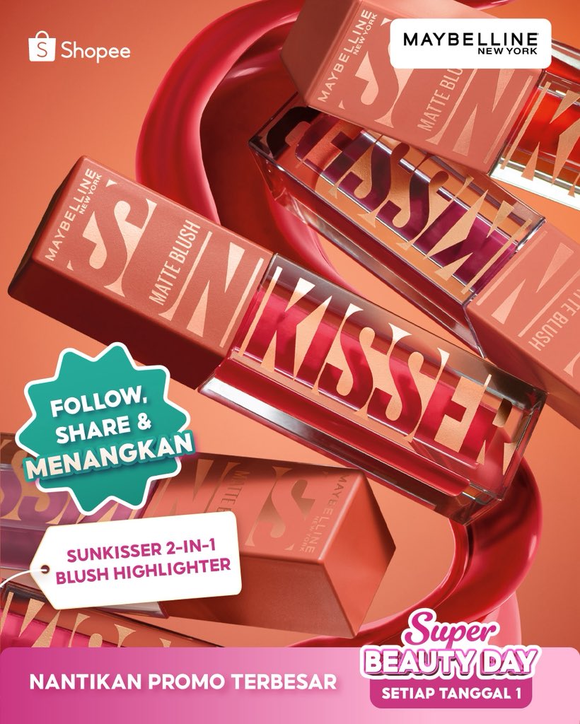 🚨 LAST DAY!!🚨
Share dan likes posting ini sebanyak-banyaknya dan menangkan Product Maybelline Senilai 2 Juta Rupiah!
 
Periode giveaway pada 27 Juni - 1 July 2025
Penentuan pemenang akan di umumkan pada 8 Juli 2025
 
#ShopeeSuperBeautyDay #WeAreMaybelline