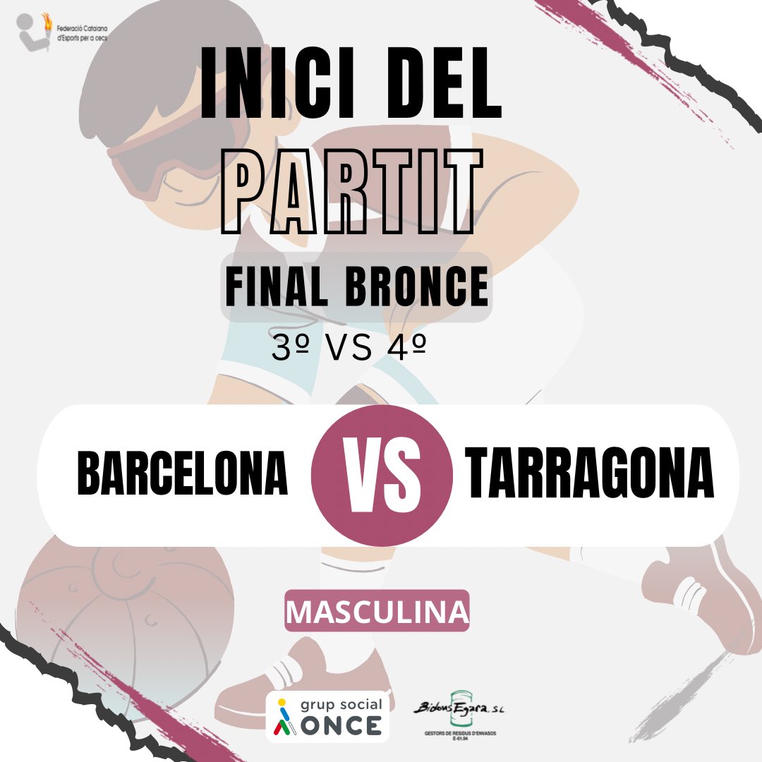 🥅 COMENÇA EL PARTIT! 

BARCELONA 🆚 TARRAGONA 

Continuem amb les finals de bronce! A per totes!🥈