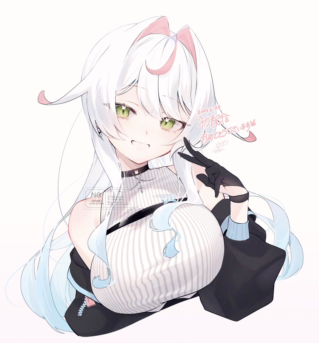 0nigili8's tweet image. 初配信おめでとうございます🎉 #とわのあとりえ