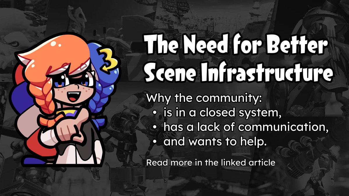 SplStrong's tweet image. To grow the competitive Splatoon scene, the community must have a strong foundation.

Infrastructure such as websites, livestreams, resources, and cross-platform outreach are critical to reaching and retaining new players.

Read more about this here:
splatoonstronghold.com/news/the-need-…