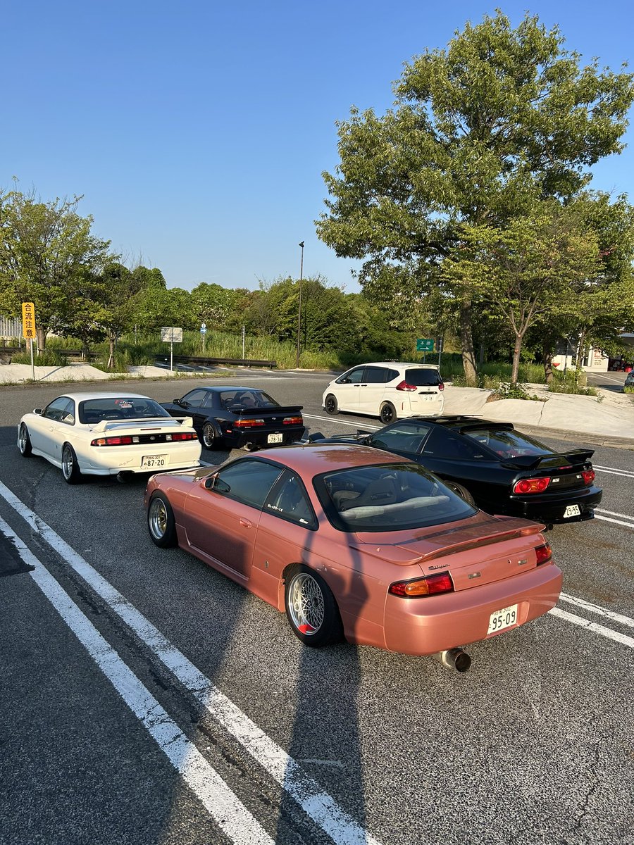 早起きして洗車して行ったぜ。
久しぶりのこの感じ良きでした○
お疲れ様でした！
 #愛知シルビア交流会