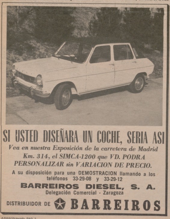 juan_cebo's tweet image. Simca 1200, auncio de 1970. #Simca1200.