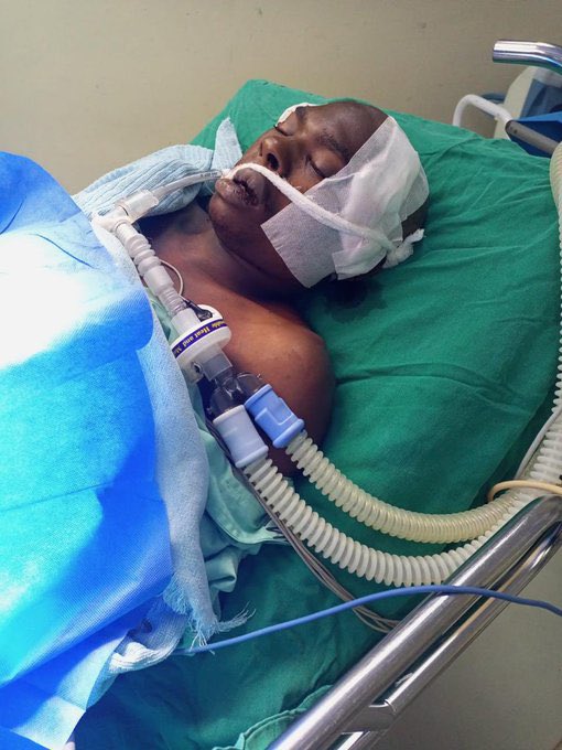 Adele_lide's tweet photo. KNH has declared Boniface Kariuki brain dead.

Family says life support machine can not be switched off due to legal issues.

Rogue Police officer Klinzy Masinde should be jailed for life https://t.co/CllBTjkKay