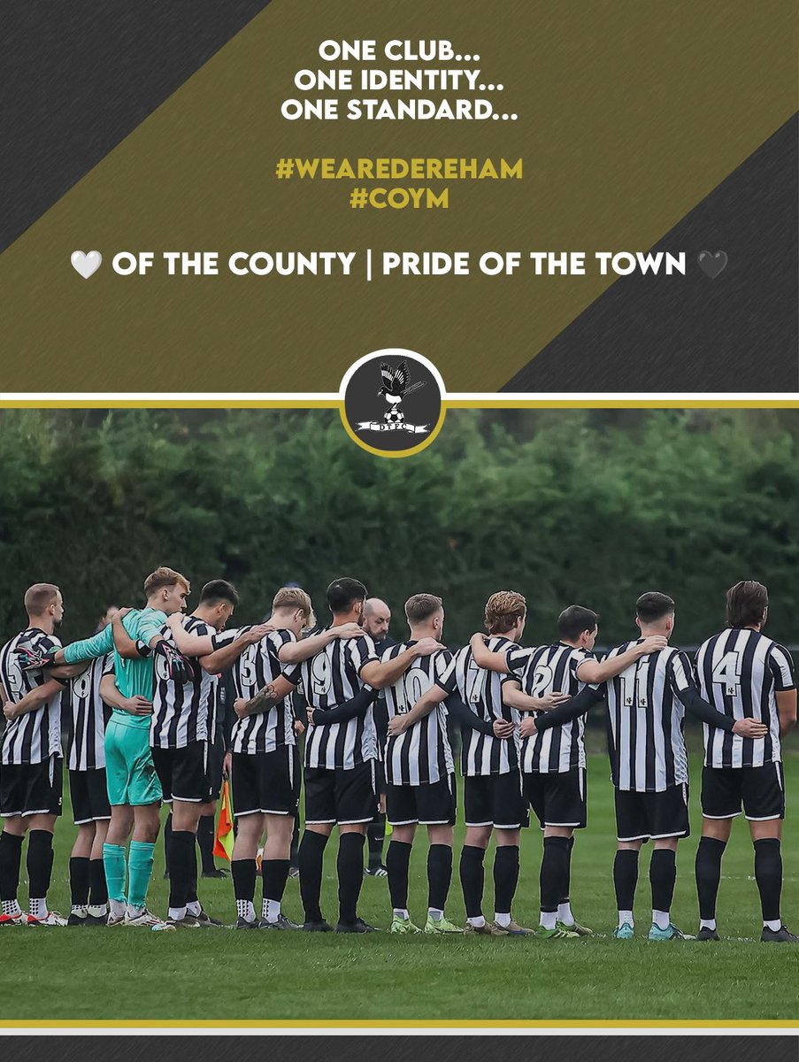 One club. One identity. One standard.
🖤 of the County | 🤍 Pride of the Town.
#WeAreDereham #COYM