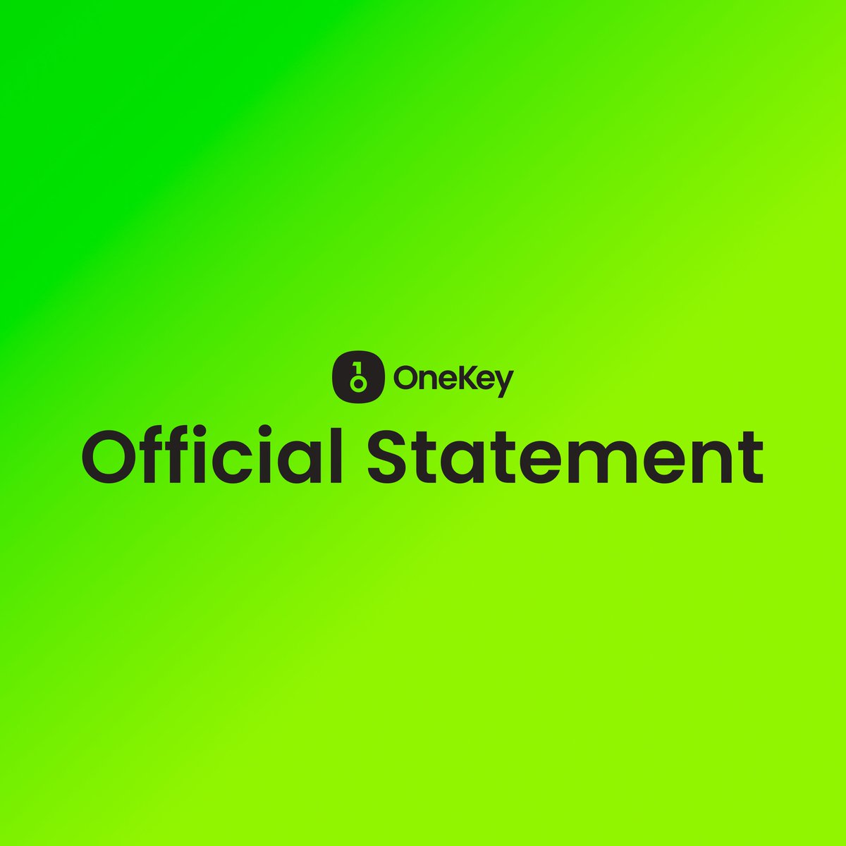 Statement on Recent False Claims Against OneKey

Over the past few days, certain accounts have twisted the facts around OneKey founder Yishi’s personal investment in Resupply, trying to create a false narrative that OneKey was behind an organized attack — even going so far as to